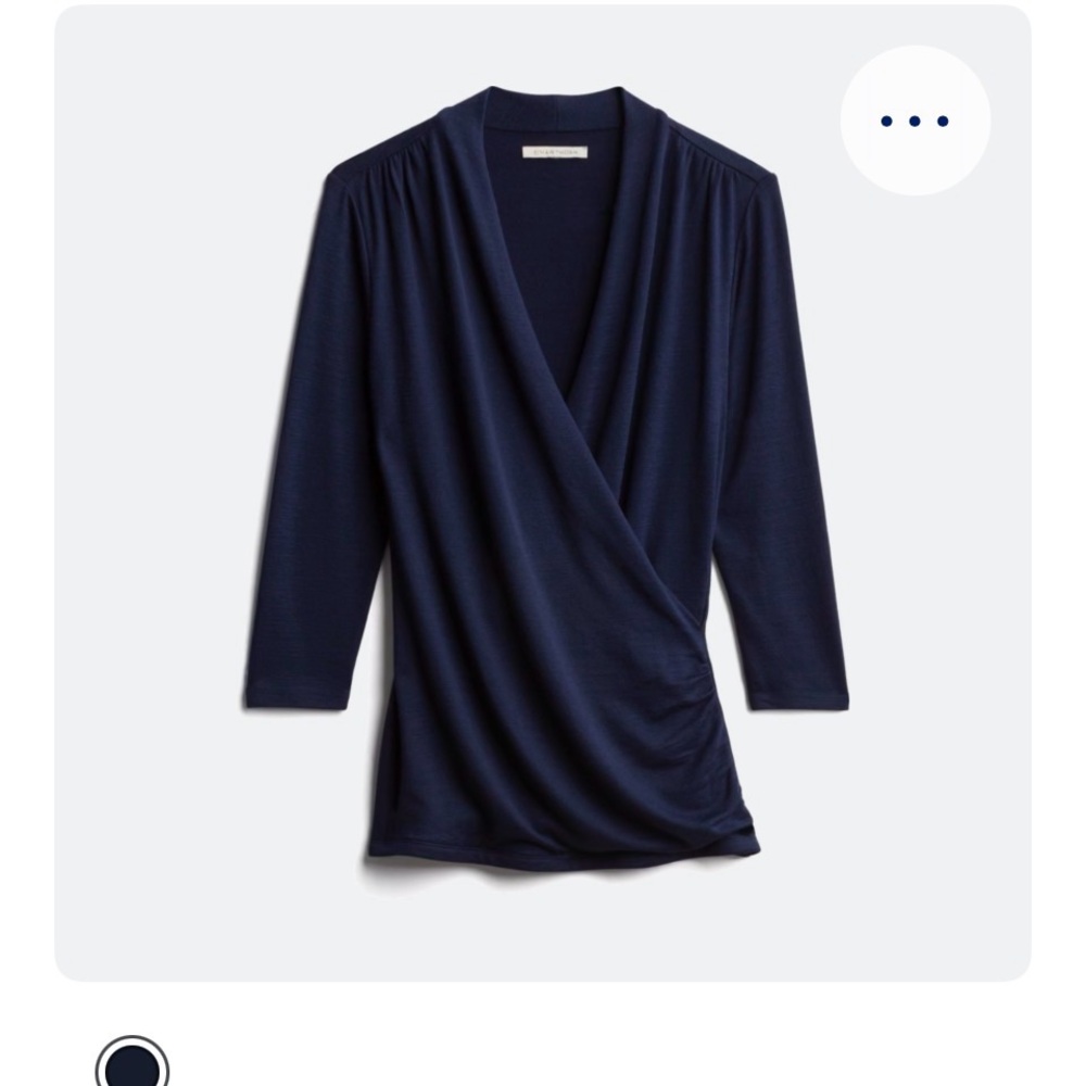 41 Hawthorn Deep Blue Wrap Blouse
